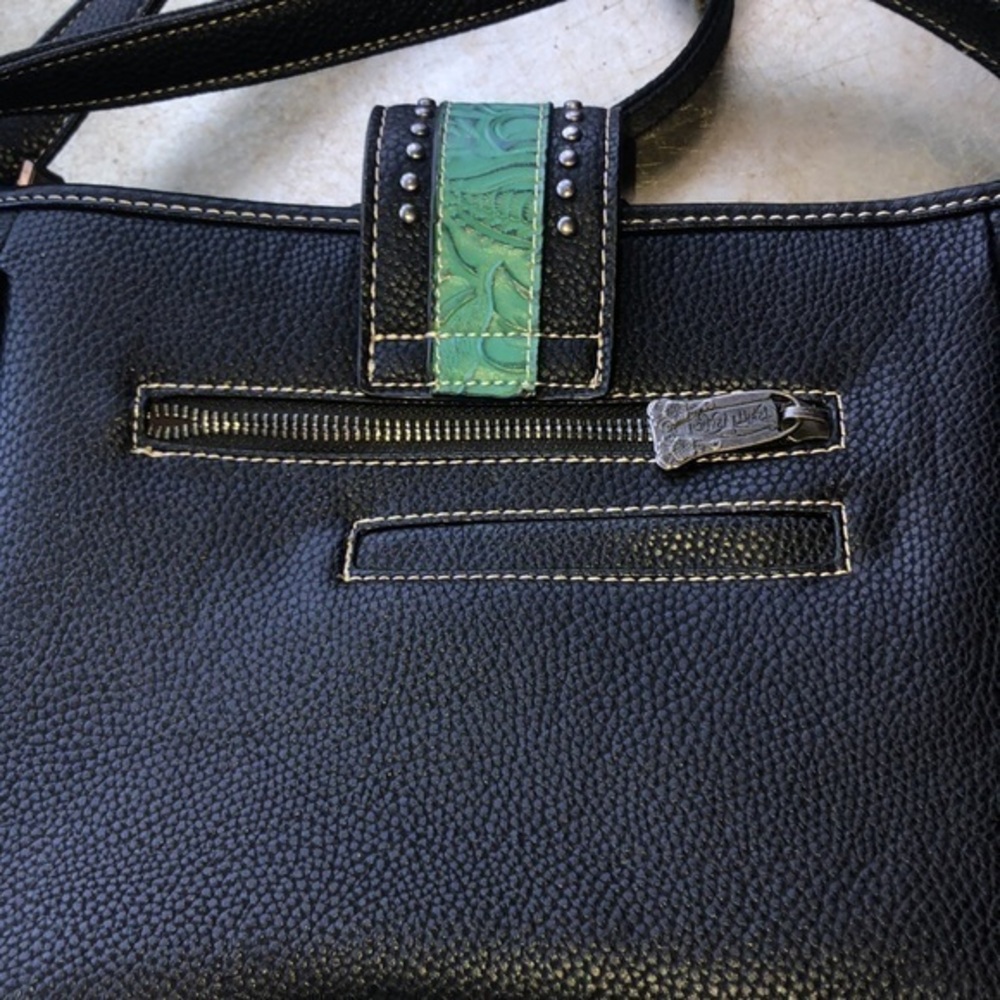 Trinity Ranch Black Turquoise Silver Hardware Sho… - image 5